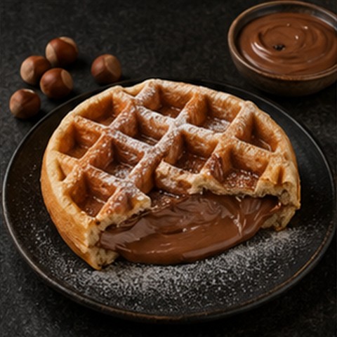 Nutella Stuffed Waffle