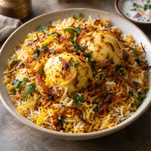 Hyderabadi Egg Biryani